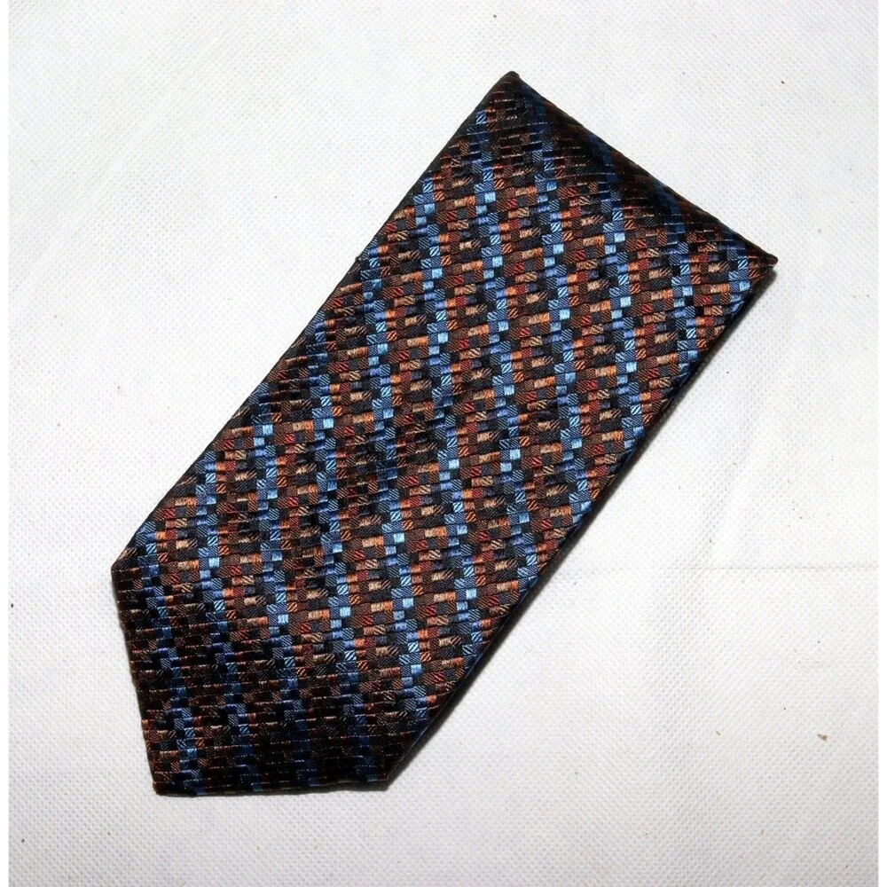 Jhane Barnes Men's Tie Geometric Woven Silk‎ Necktie